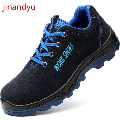 Safety Shoes Breathable Work Shoes Mens Safety Boots Protective Shoes for Men Indestructible Work Boot Non-Slip Safty Footwear