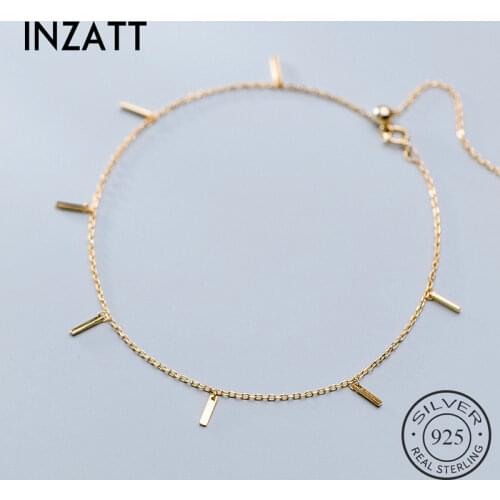 INZATT Real 925 Sterling Silver Minimalist Bracelet For Fashion Women Birthday Party Trendy Fine Jewelry Accessories Gift
