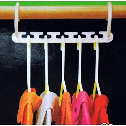 1/2/4/8pcs Storage Bedroom hangers Plastic Stack Closet Hook clothing Organizer for clothes rack Space wardrobe Multi-fuction