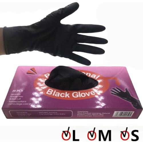 10 Pairs Natural Rubber Hair Styling Gloves Hair Perm Color Dye Shampoo Mittens Thin & Repeated Use of Gloves Salon Tools U1128