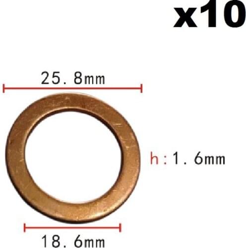 10x GAC Trumchi Only For Honda Oil sump srew aluminum pad B129