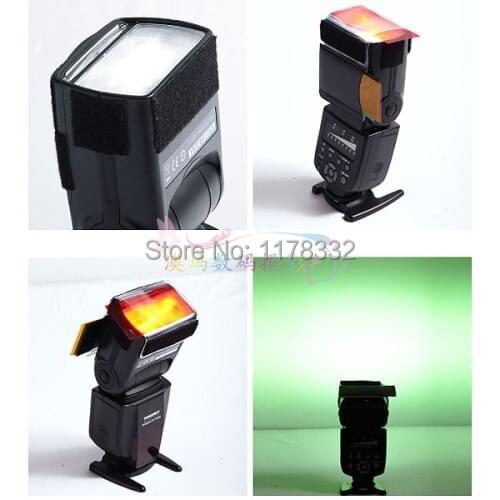 12pcs Strobist Flash Color card diffuser Lighting Gel Pop Up Filter for Canon for nikon YongNuo YN560 IV YN600EX-RT YN568EX
