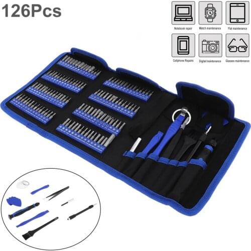 126pcs/set Chrome Alloy Steel Precision Telecommunications Repair Tools for Notebook/Phone/Electronic Watch/Digital products