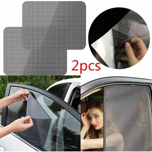 2x Car Auto Side Window Mesh Film Windshield Net Sun Shade Sticker UV Protection Car Sunshade Stickers