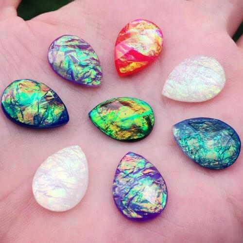 75pcs Crystal Rhinestones 3D Water Drop Stones DIY Decoration Strass Polishing Charm Design Accessories Jewelry -E17*5