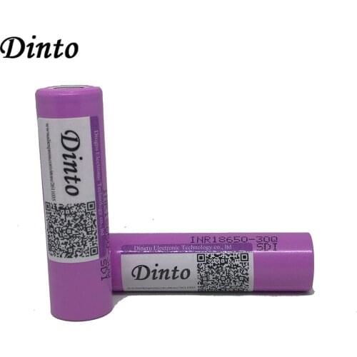 Dinto 2pcs/lot 3000mAh 30Q 3.7V Battery for Samsung Rechargeable INR18650 Li-ion Lithium Batteries