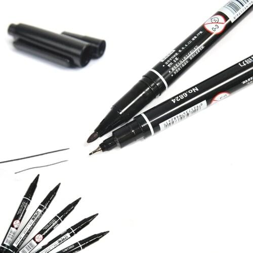 Two-Headed Marker Pen Waterproof Garden Fadeless Black Ink Token Pen Gardening Plant Labeling Stationery Supplier 1pc