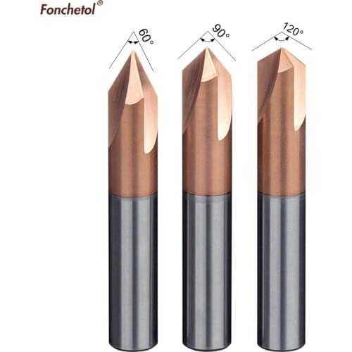 Free shipping-1PCS,CNC solid carbide tungsten carbide steel Chamfer milling cutter,30&45&60 degree 3 flutes end mill