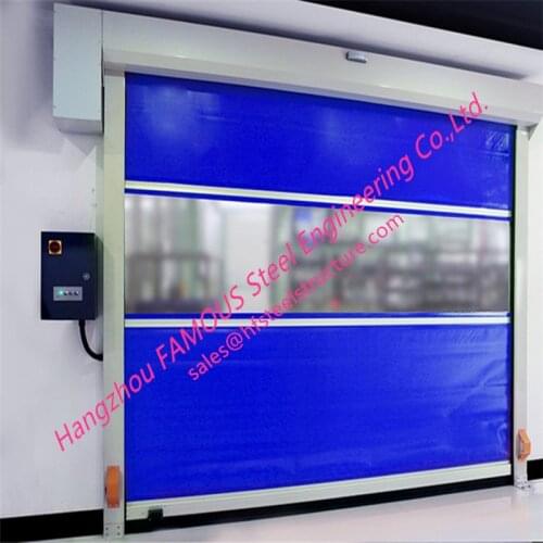 Intelligent Automatic PVC Fabric Fast Speed Door Flexible Industrial Rolling Shutter Door