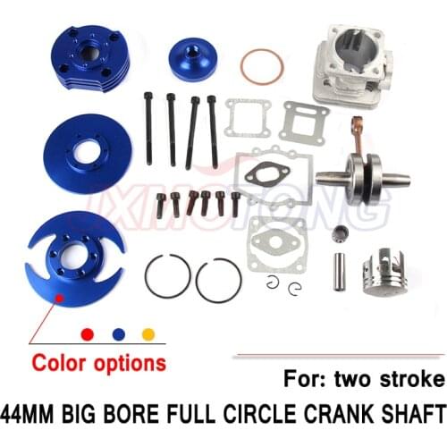 3 Color 44MM BIG BORE TOP END KIT FULL CIRCLE CRANK SHAFT FOR ATV POCKET BIKE 49CC 2 STROKE STAGE