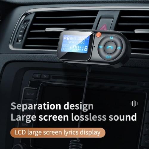 Korseed FM Modulator Transmitter Bluetooth 5.0 FM Radio 2.4A USB PD18W Car Charger Handsfree Car Kit EQ subwoofer