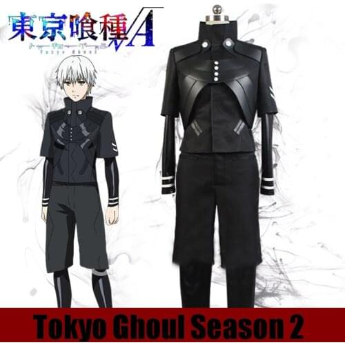 Christmas Hallowmas Movie Anime Design Tokyo Ghouls Cosplay Costume Ken Kaneki Wear Armour Black Fashion Uniform