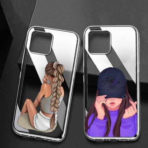 Beautiful funny cool girl cartoon Phone Case for iPhone 11 12 pro XS MAX Mini 8 7 6 6S Plus X 5S SE 2020 XR phone case