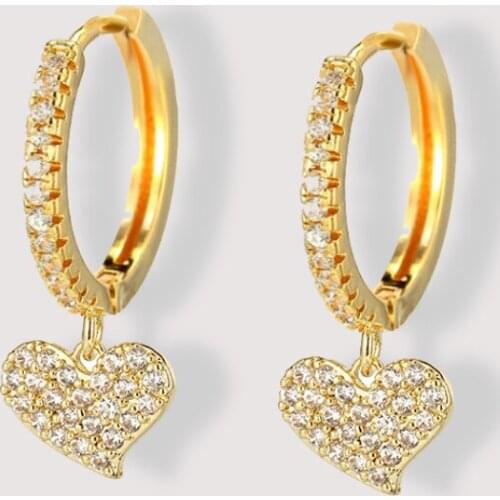 Fashion Love Heart Earrings High Quality Hoop Earrings For Women Wedding Party Jewelery