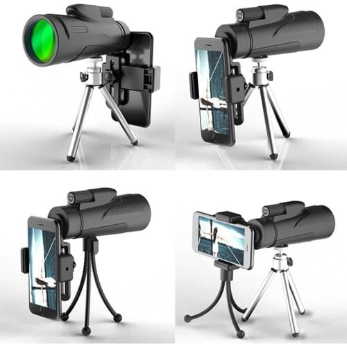 Monocular Starscope Single Binoculars For Smart Phone 12*50 Zoom Camping Hunting Military Binoculars Long-distance Hunting Scope