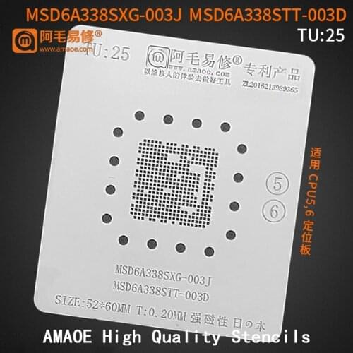 MSD6A338SXG-003J MSD6A338STT-003D MSD6148 For LCD TV CPU BGA Stencil Chipset Reballing Soldering Tin Plant Net Heating Template