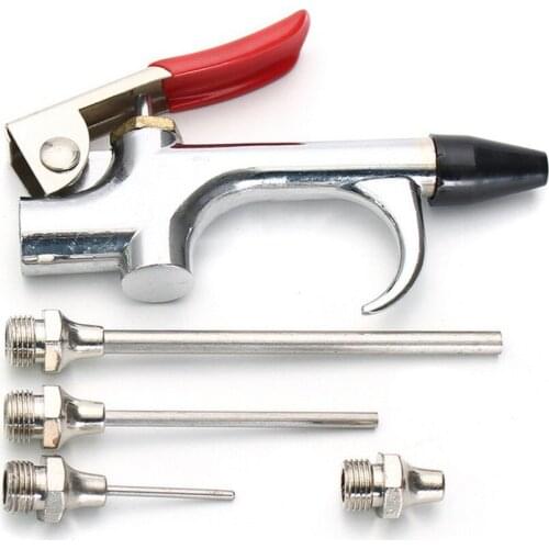 5pcs/set Air Compressor Blow Gun Metal Tool Npt Air Inlet Kit Spray Blower Inflatable Needle Cleaning Accessories Tool Kit