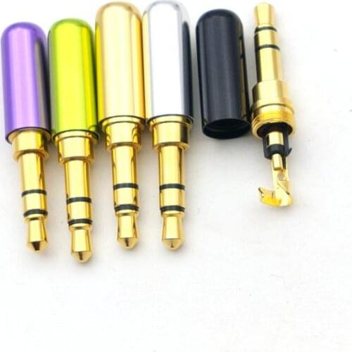 New 5pcs mini 5 colors 3.5mm Stereo Plug soldering connector