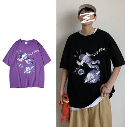 Newness Breathable Funny Loose Brief Print Men Tshirt Harajuku Casual Cartoon Joker Clothes Pullover High Street Trend Retro Top