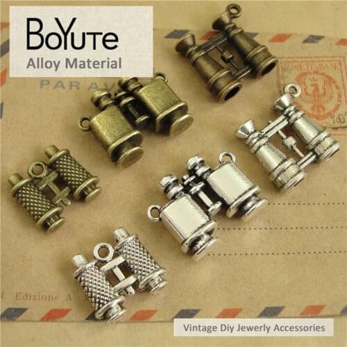 BoYuTe (20 Pieces/Lot) 21*22MM Alloy Metal Antique Bronze Silver Plated Telescope Charm Pendant Diy Jewelry Accessories Findings