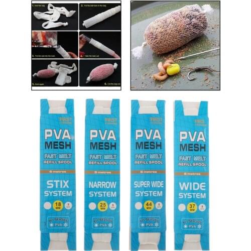Premium PVA Fishing Bait Net Water Soluble Baits Holder Mesh Bag Stocking Wrap Catfishing Rig Equipment Fishing Tackles