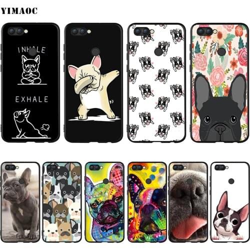 YIMAOC French Bulldog Dog Silicone Case for Huawei Honor Mate P smart Y7 Y9 8C 30 20 10 8x Nova 3i 3 Lite Pro Prime 2018 2019