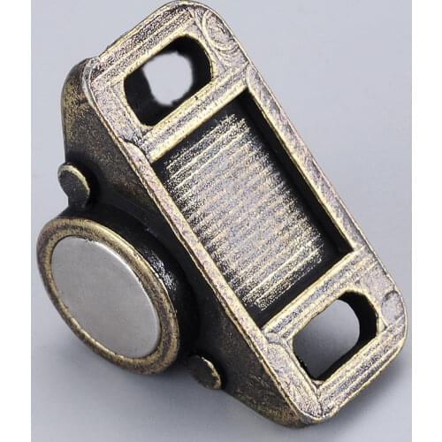 Strong magnet stopper door catch lock latch Bronze kitchen cabinet damper bumper Soft Closer Wardrobe Hardware Furniture Fitting