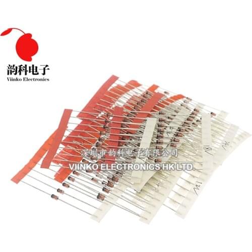 1/2W Zener Diode 0.5W 3.3V - 30V 14values*10pcs=140pcs Assorted Assortment Set BZX55C Series DIY Kit