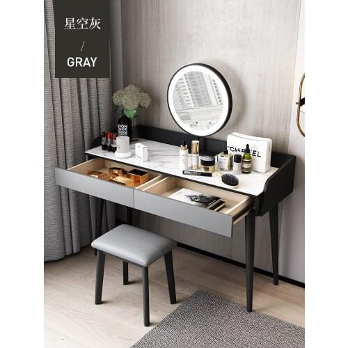 Light luxury rock board dressing table bedroom net red Nordic modern simple storage cabinet one small family dressing table