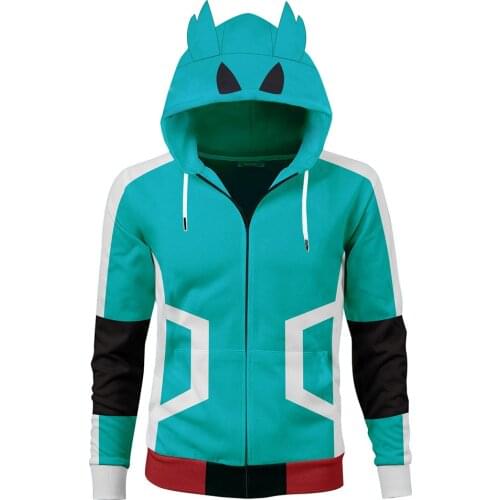 My Hero Academia Midoriya Izuku Cosplay Hoodie Adult Hooded Sweatshirt