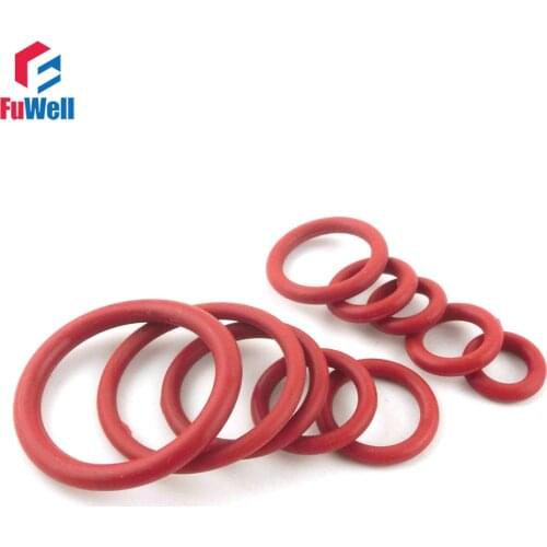 10pcs Red Silicon Rubber 3mm Thickness O Ring 155/160/165/170/175/180/185/190/195/200mm OD O-Ring Sealing Gasket Washer