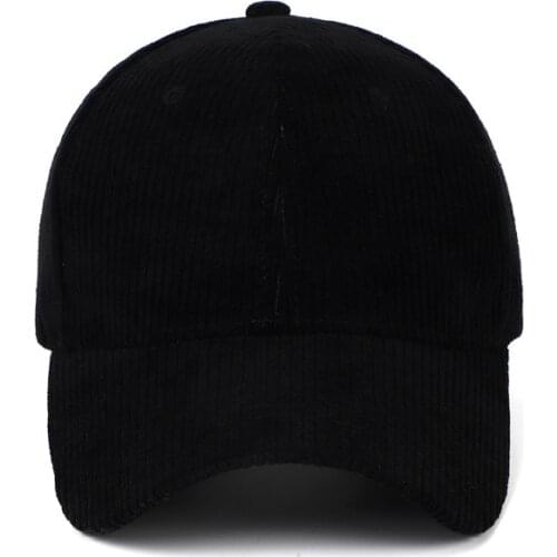 Corduroy baseball cap for women casual blank winter snapback hat outdoor sports autumn plain men dad hat bone dropshipping