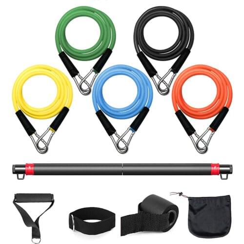 Pull Rope Workout Bands Resistance Bands Latex Tubes Pedal Excerciser Fitness Bodybuilding Elastic Bands With Fit Training Bar