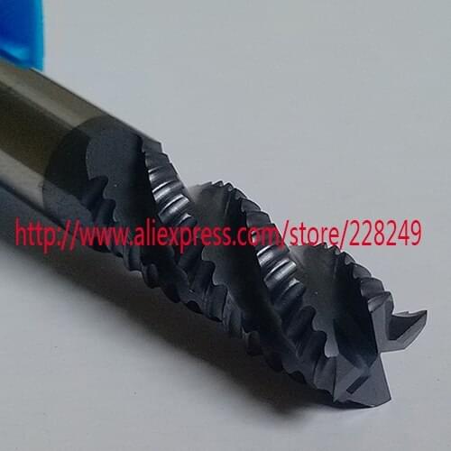 1pc D8*40*D8*100 HRC45 4 Flutes Tungsten Solide Carbide Roughing End Mills For CNC Milling Tools