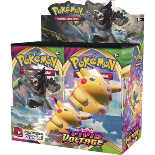 324pcs Pokemon cards Sword Shield Rebel Clash Evolutions Booster Box Collectible Trading Cards Game