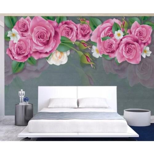 3D Wallpaper Murals Rose Flower Canvas Print Picture Art Wall Decor Wall Paper Roll Contact Paper Customize photo wallpaper