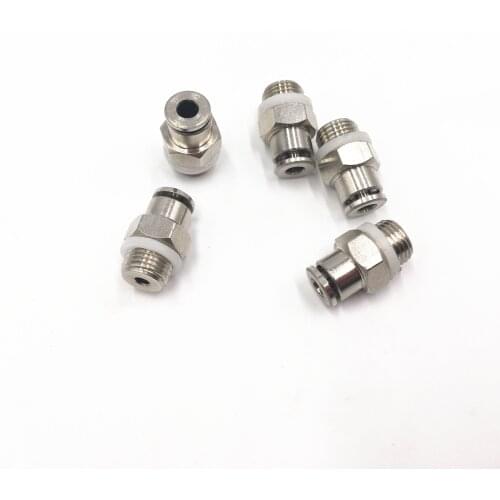 5pcs 3D Printer M10 Threaded Bowden extruder bowden tube TKC PC All Metal Fittings Feeding Tube Joint Connector Quick Joint