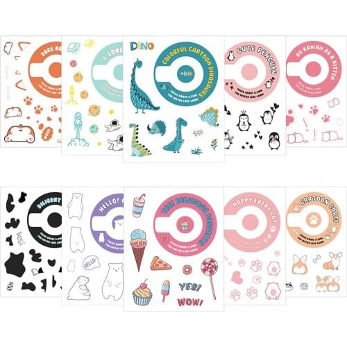 5 Pieces Different Patteren Cartoon Camera Decoration Stickers For Fujifilm Instax Mini 11 Camera Body Or Case Bag
