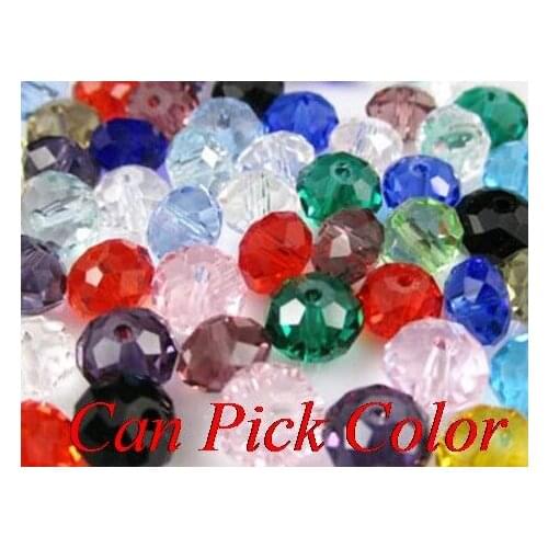 6mm 400pcs/lot white s645 multicolor Mixed black Crystal Glass Faceted Rondelle Beads strand loose spacer bead bracelet DIY