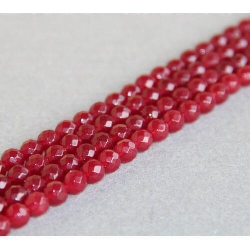 Accessory Crafts 8mm Faceted Dark Red Chalcedony Semi Finished Stones Balls Gifts Round DIY Beads 15inch Jewelry Making Design
