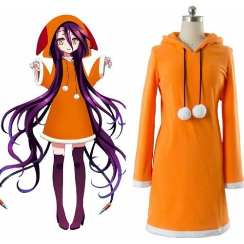 Anime No Game NO Life Zero Shuvi Dola Long Sleeve Dress Cosplay Costume Sleepwear Hoodies