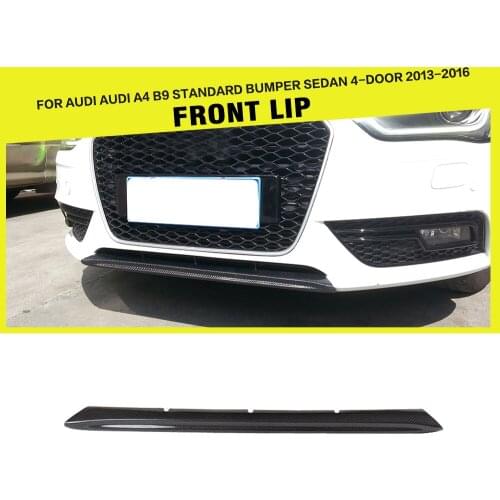 Car-Styling Carbon Fiber Auto Racing Front Bumper Lip Spoiler for Audi A4 B8.5 Standard Sedan 4-Door 2013 - 2016