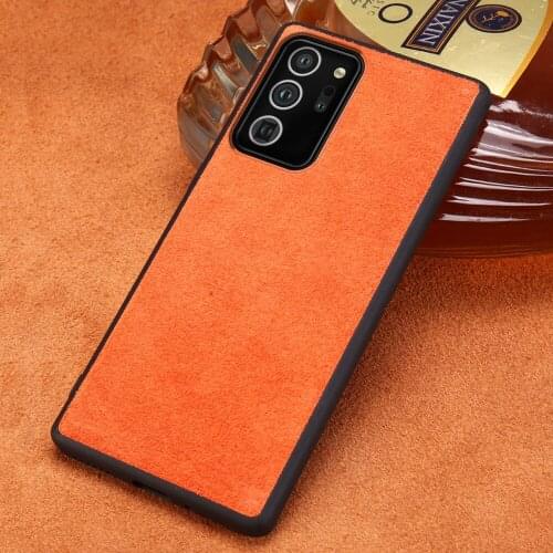 Cow Suede Genuine Leather Phone Case For Samsung Galaxy Note 20 Ultra Note 10 Lite 9 8 A21s A70 A71 A51 S10 S8 S9 S20 Plus Cover