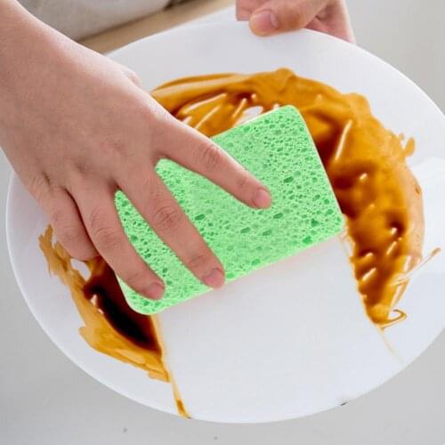 Scouring Pad Eco-friendly Strong Decontamination Cotton Pulp Cleaning Scrubber Pad Supplies for Household