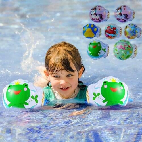 2PCS Childrens Thickened Inflatable Arm Ring for Kids Swimming Equipment Auxiliary Buoyancy Water Sleeves Swimming Assistant