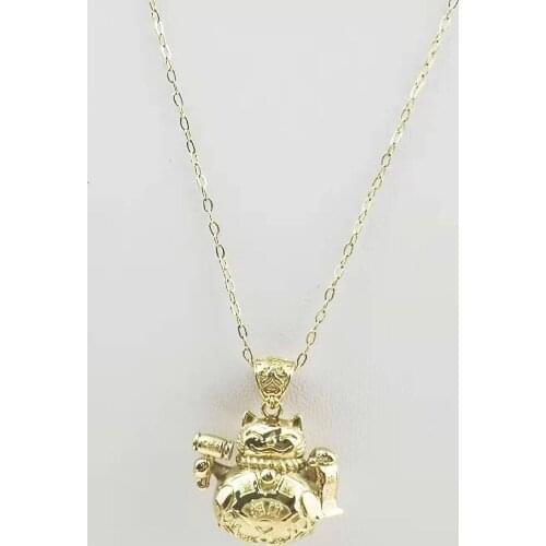 Fortune cat woman luxury leopard head necklace