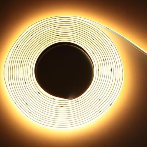 Free Shipping 528led/m 15W/M High Density Flexible LED COB Strip RA90 No Spot COB Strip 5M Per Roll for Ceiling Stair Kitchen