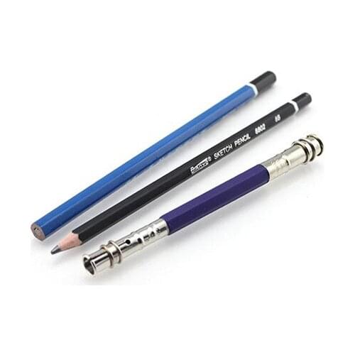 Adjustable Dual Head Brush Pencil Extender Holder Sketch School Office Art Write Tool Practical