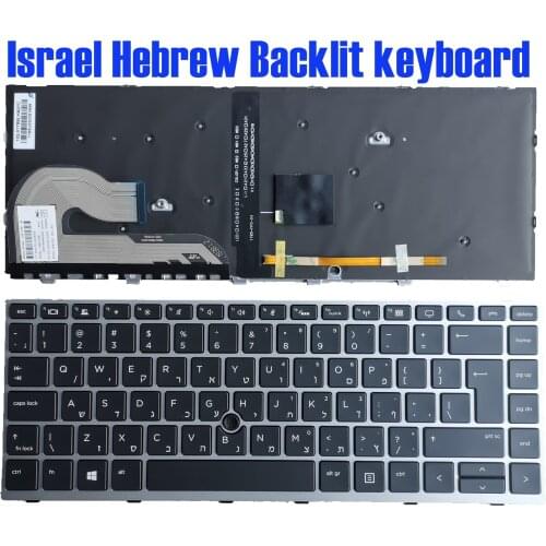 Israel Hebrew Backlit keyboard for HP EliteBook 745 G5/745 G6/840 G5/840 G6 L09813-BB1 L14377-BB1 L14378-BB1