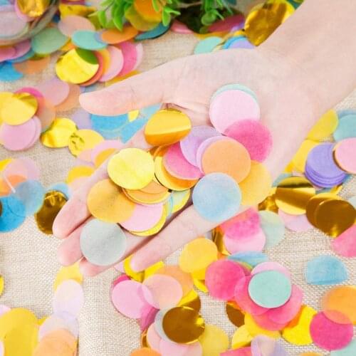 2.5cm Confetti Mulitcolor Wedding Party Decor Round Tissue for Clear Balloons